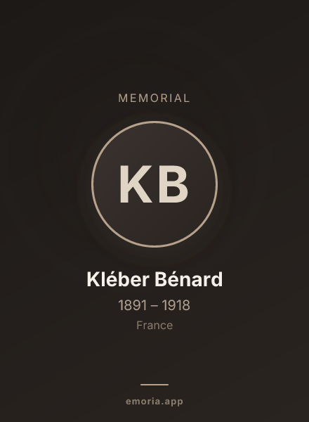 Memorial portrait of Kléber Bénard