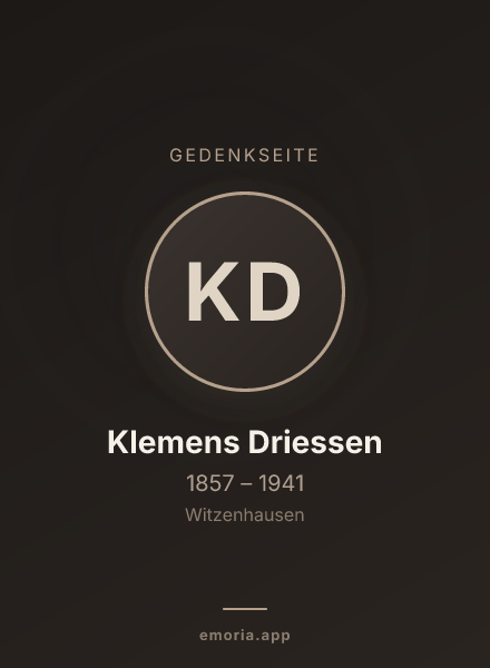 Gedenkportrait von Klemens Driessen
