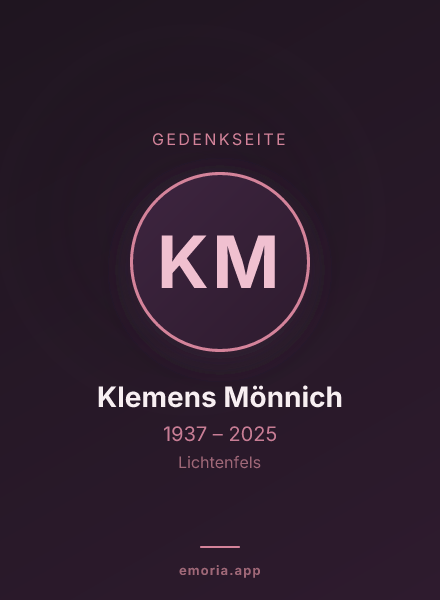 Gedenkportrait von Klemens Mönnich