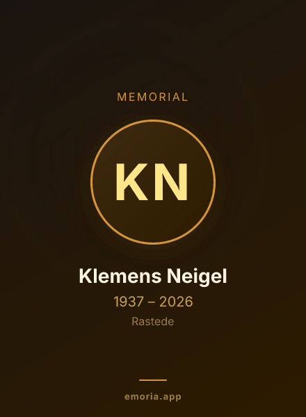 Memorial portrait of Klemens Neigel