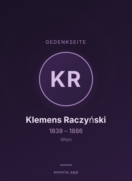 Gedenkportrait von Klemens Raczyński