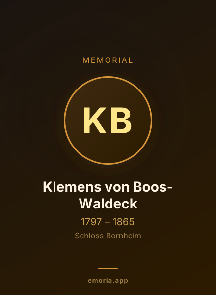 Memorial portrait of Klemens von Boos-Waldeck