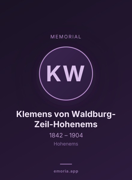 Memorial portrait of Klemens von Waldburg-Zeil-Hohenems