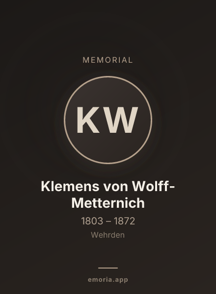 Memorial portrait of Klemens von Wolff-Metternich