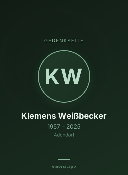 Gedenkportrait von Klemens Weißbecker