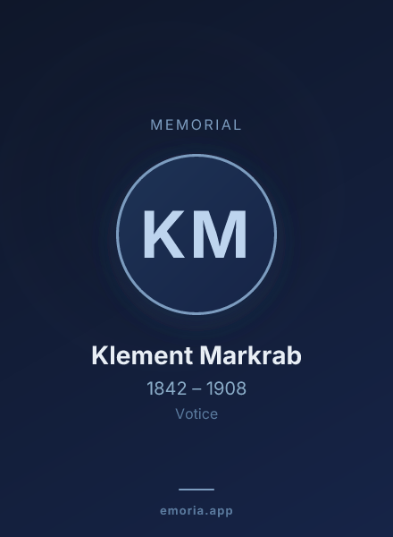 Memorial portrait of Klement Markrab
