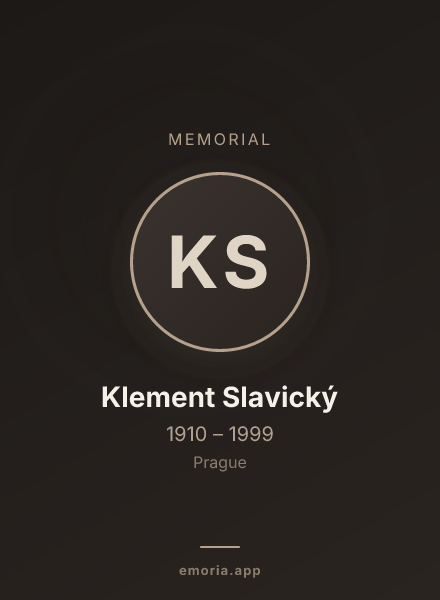 Memorial portrait of Klement Slavický