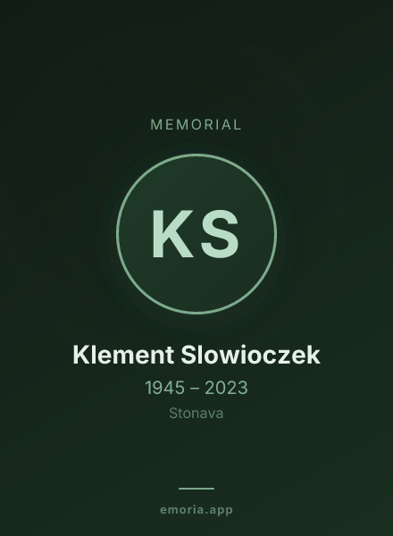 Memorial portrait of Klement Slowioczek