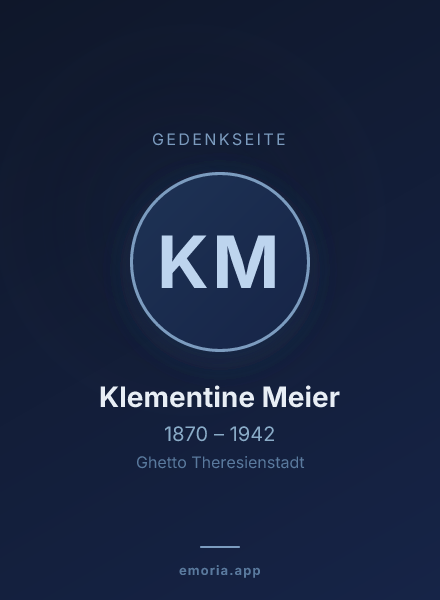 Gedenkportrait von Klementine Meier