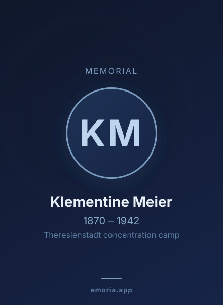 Memorial portrait of Klementine Meier