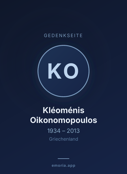 Gedenkportrait von Kléoménis Oikonomopoulos