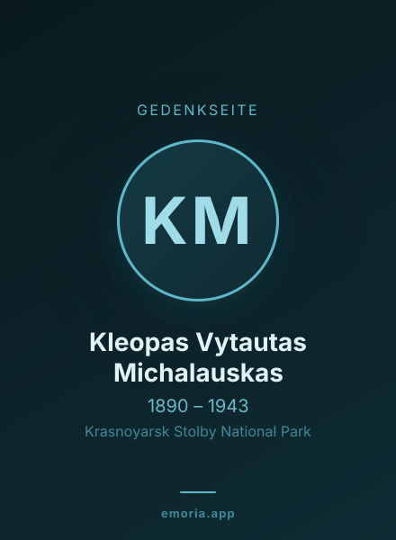 Gedenkportrait von Kleopas Vytautas Michalauskas