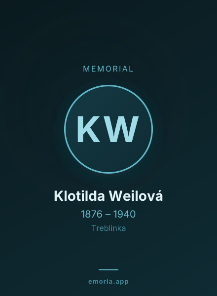 Memorial portrait of Klotilda Weilová