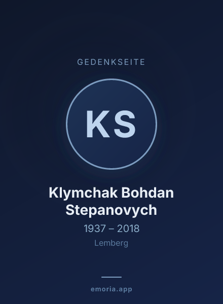 Gedenkportrait von Klymchak Bohdan Stepanovych