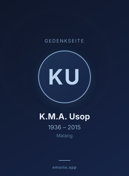 Gedenkportrait von K.M.A. Usop