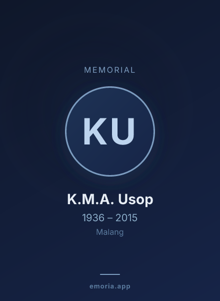 Memorial portrait of K.M.A. Usop
