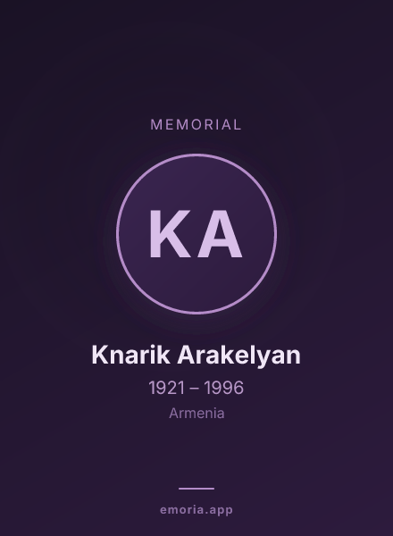 Memorial portrait of Knarik Arakelyan