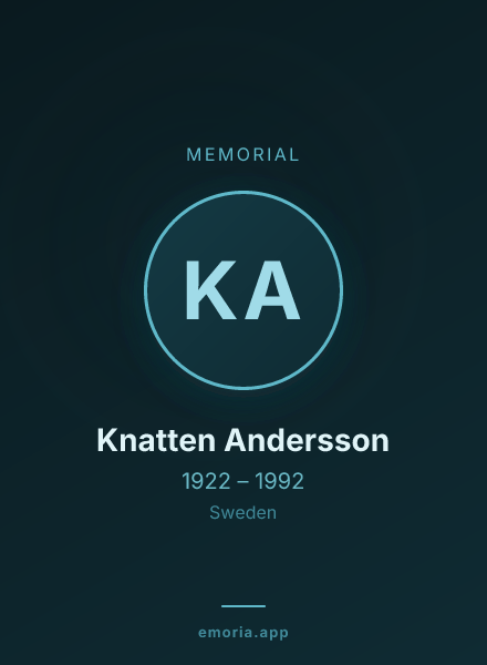 Memorial portrait of Knatten Andersson