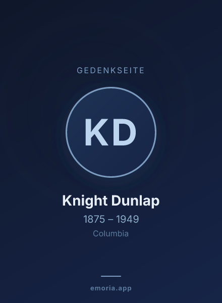 Gedenkportrait von Knight Dunlap
