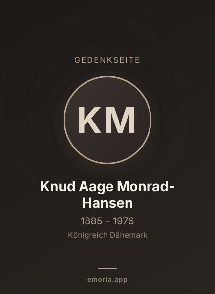 Gedenkportrait von Knud Aage Monrad-Hansen