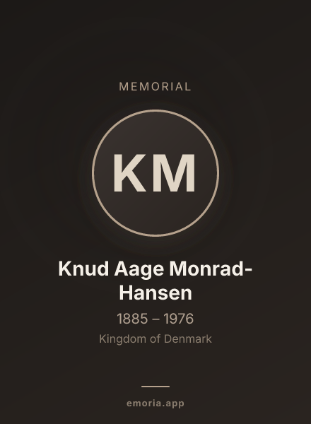 Memorial portrait of Knud Aage Monrad-Hansen