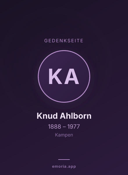 Gedenkportrait von Knud Ahlborn