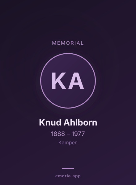 Memorial portrait of Knud Ahlborn