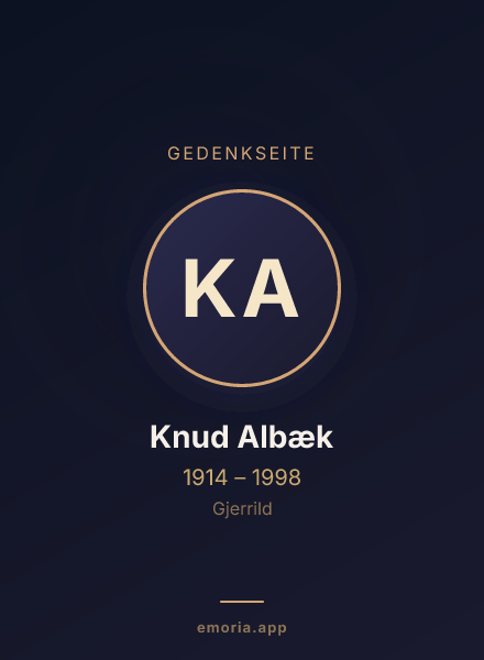 Gedenkportrait von Knud Albæk