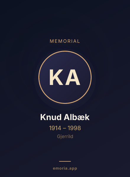 Memorial portrait of Knud Albæk