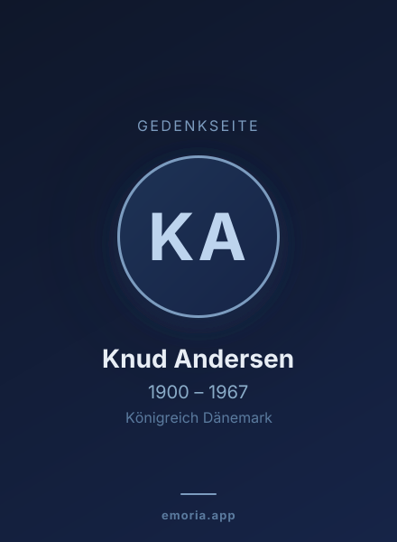 Gedenkportrait von Knud Andersen
