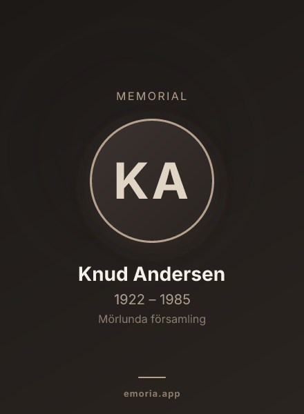 Memorial portrait of Knud Andersen