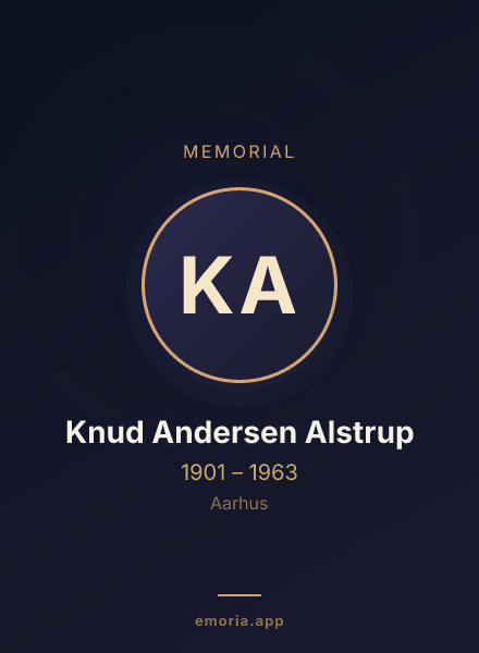 Memorial portrait of Knud Andersen Alstrup