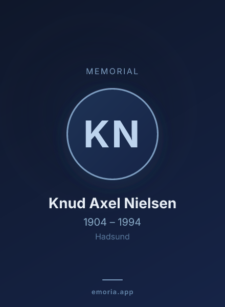 Memorial portrait of Knud Axel Nielsen