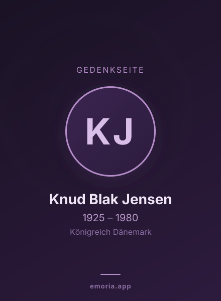 Gedenkportrait von Knud Blak Jensen