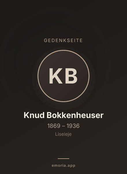 Gedenkportrait von Knud Bokkenheuser