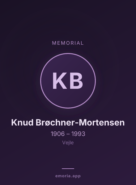 Memorial portrait of Knud Brøchner-Mortensen