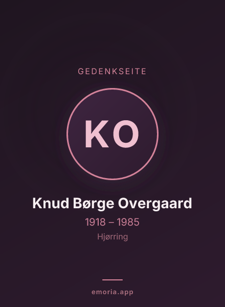 Gedenkportrait von Knud Børge Overgaard