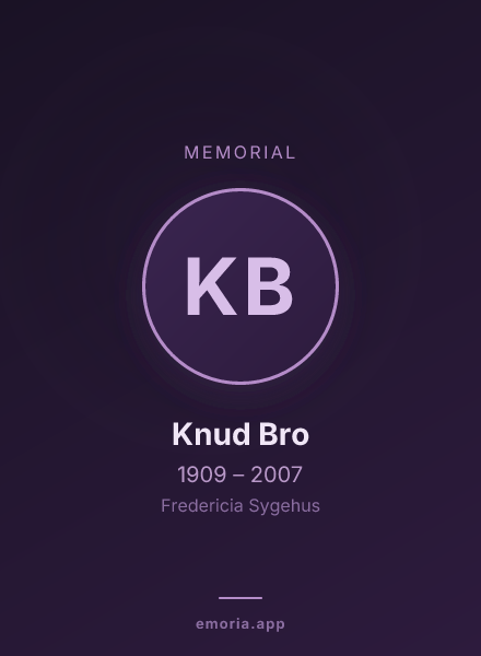 Memorial portrait of Knud Bro