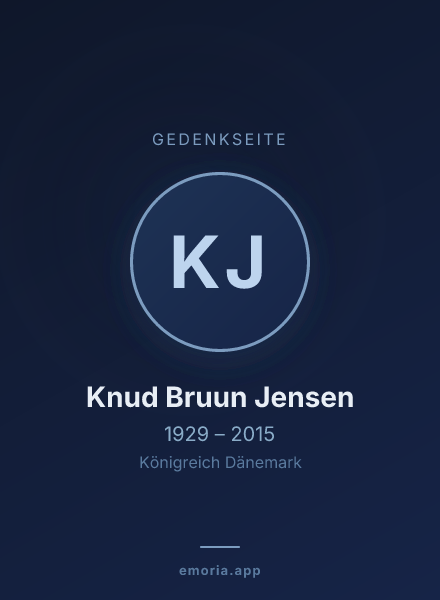 Gedenkportrait von Knud Bruun Jensen
