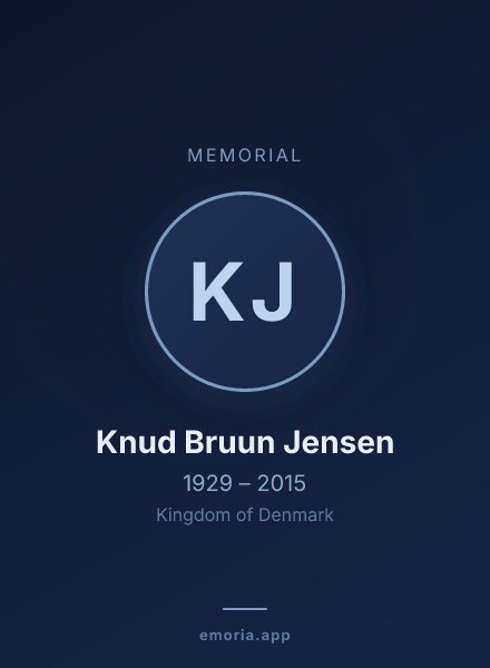 Memorial portrait of Knud Bruun Jensen