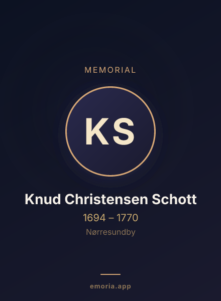 Memorial portrait of Knud Christensen Schott