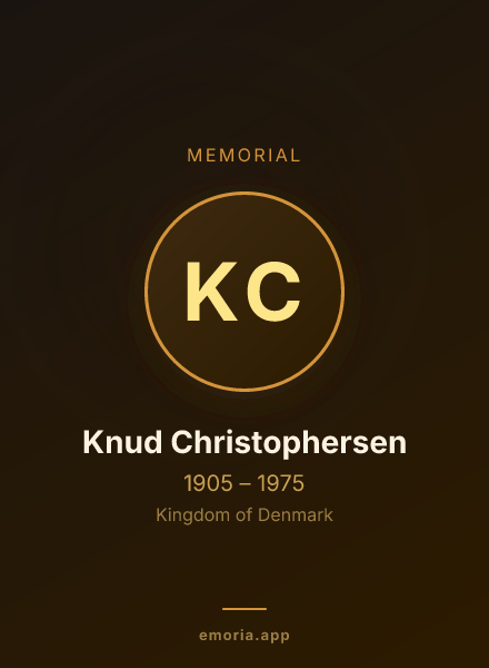 Memorial portrait of Knud Christophersen