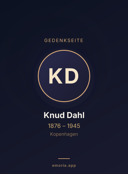 Gedenkportrait von Knud Dahl