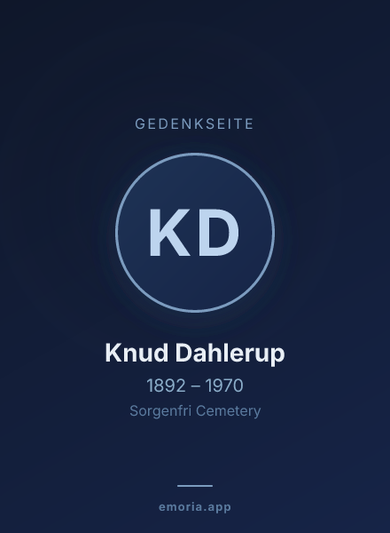 Gedenkportrait von Knud Dahlerup