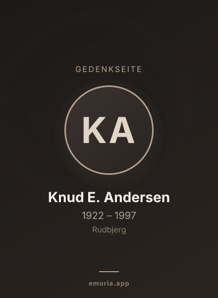 Gedenkportrait von Knud E. Andersen