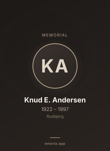 Memorial portrait of Knud E. Andersen