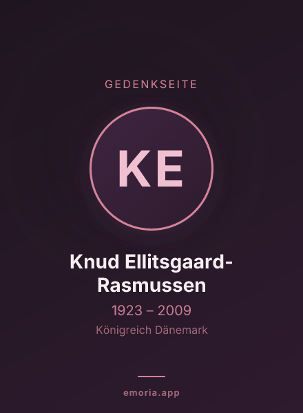 Gedenkportrait von Knud Ellitsgaard-Rasmussen