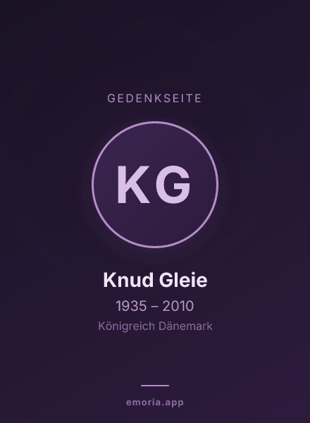 Gedenkportrait von Knud Gleie