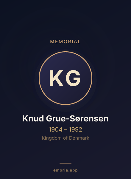 Memorial portrait of Knud Grue-Sørensen