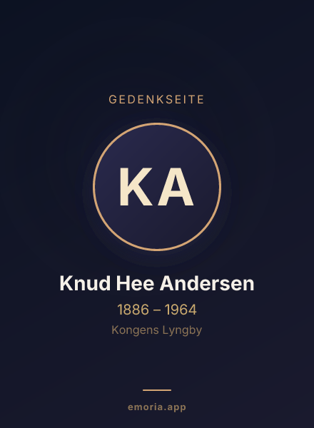 Gedenkportrait von Knud Hee Andersen